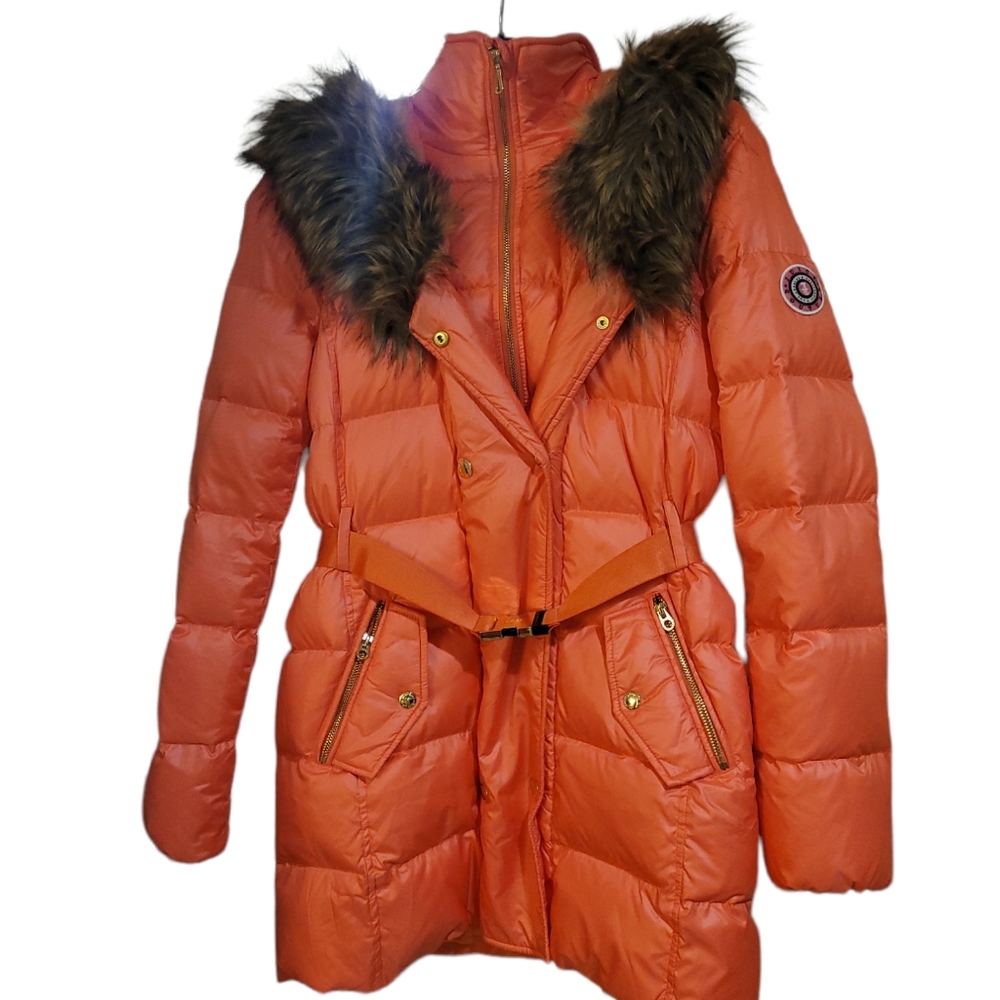 Juicy Couture belted puffer coat